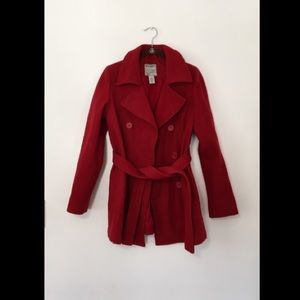 Wine Red Winter Coat - Old Navy